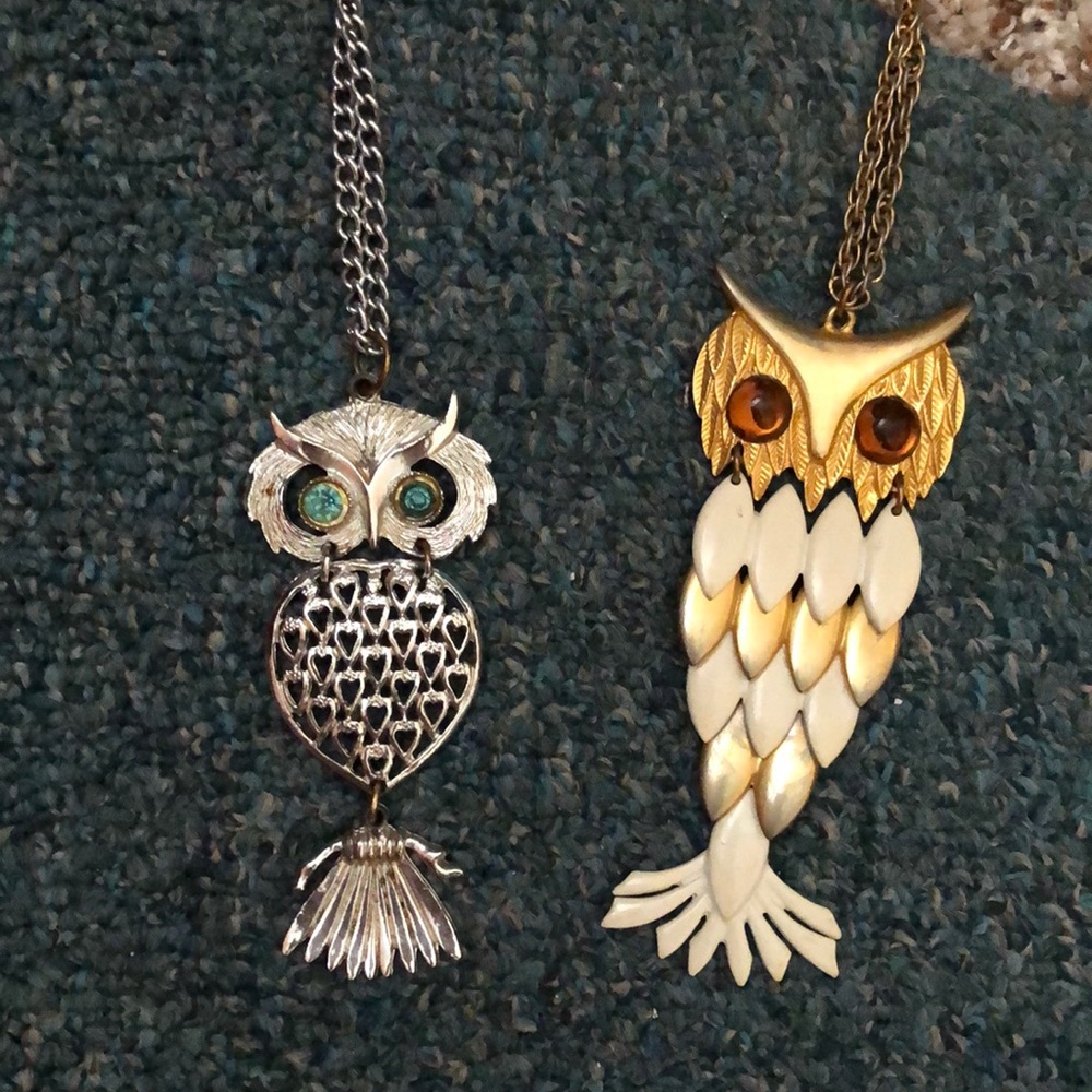 Vintage Owl Necklaces.